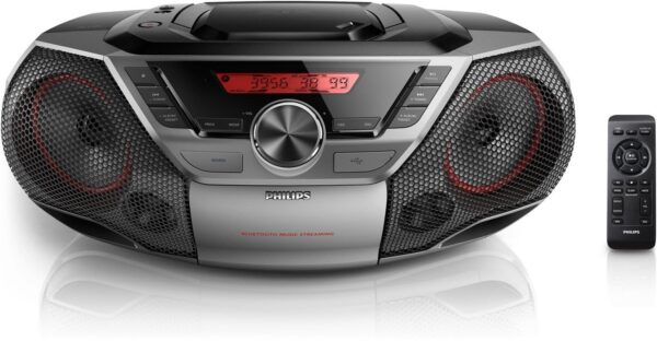 Philips AZ700T/12 Soundmachine CD MP3-CD Bluetooth USB BT NFC UKW schwarz/silber
