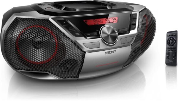 Philips AZ700T/12 Soundmachine CD MP3-CD Bluetooth USB BT NFC UKW schwarz/silber – Bild 2